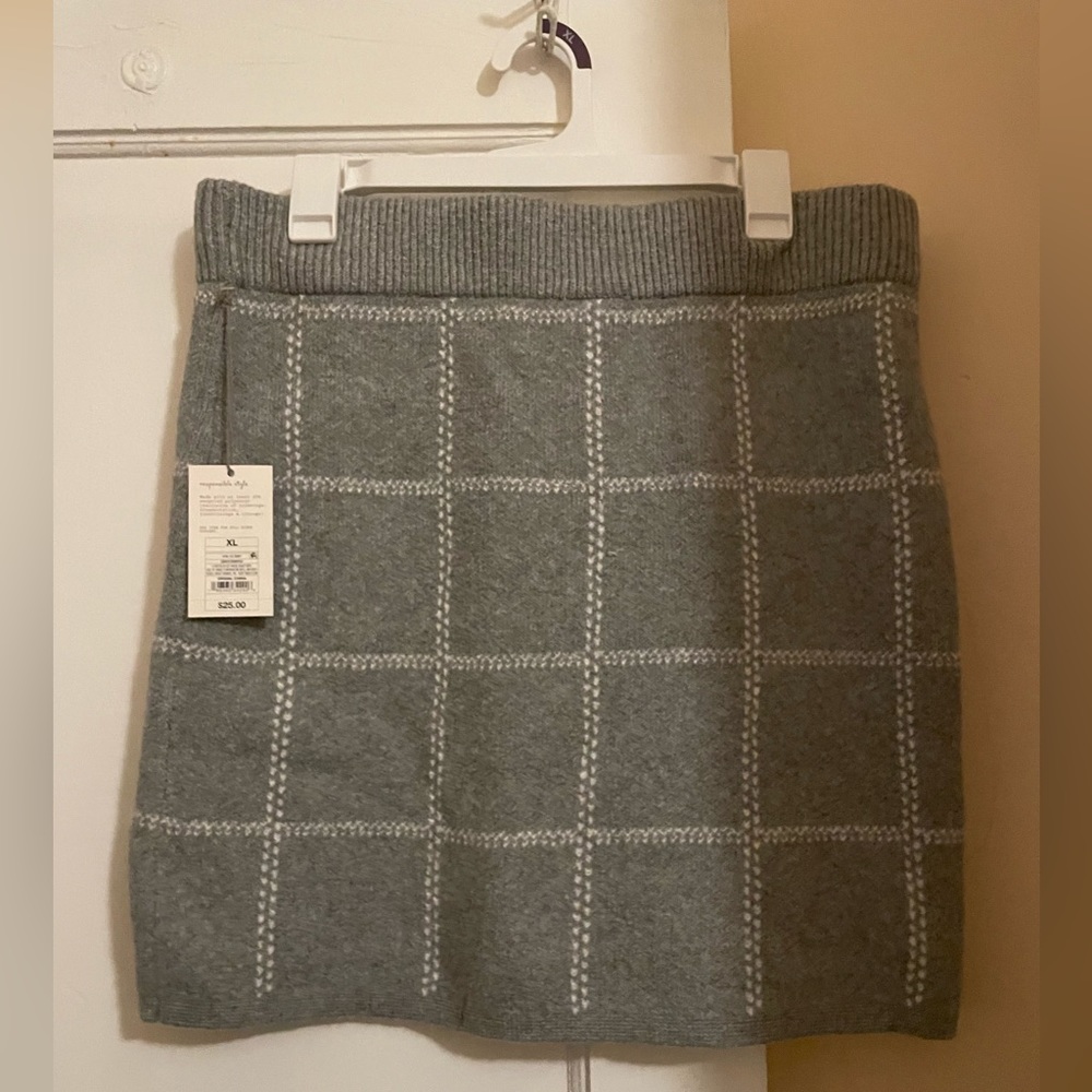 Plaid sweater tennis skirt